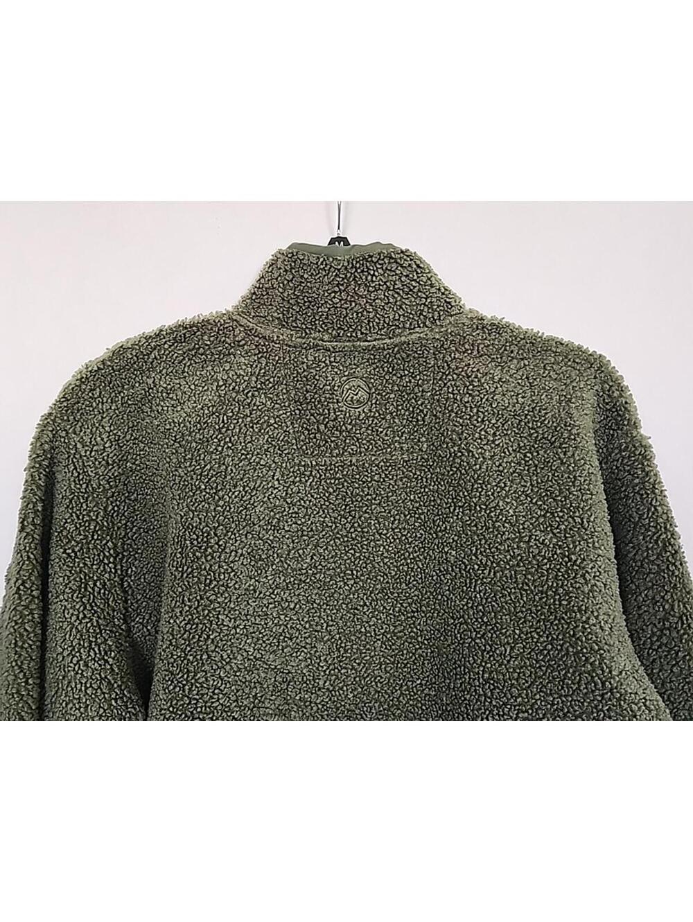 Women's Magellan Outdoors Sherpa Fleece Sweater Jacket Green Size XL Pockets - Picture 9 of 14